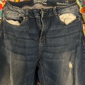 Resfeber Women's Skinny Jeans - Dark Blue - Los Angeles Collection- Size 14